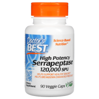 Doctor's Best Serrapeptase 120.00 SPU 90 растительных капсул
