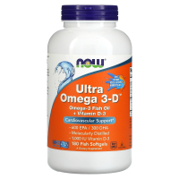 NOW Ultra Omega 3-D 180 гелевых капсул