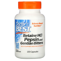 Doctor's Best Betaine HCL Pepsin 120 капсул