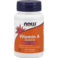 NOW Vitamin A 25.000 IU 100 гелевых капсул