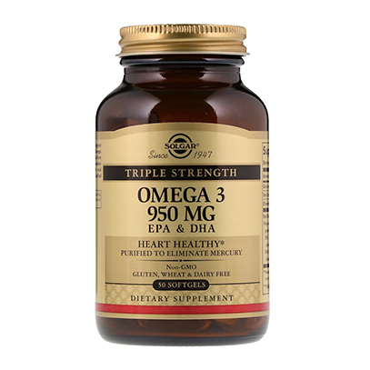Solgar Omega-3 Тройная сила 950 мг 50 капсул