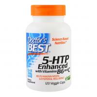 Doctor's Best 5-HTP усиленный витаминами B6 и C 120 вегетарианских капсул