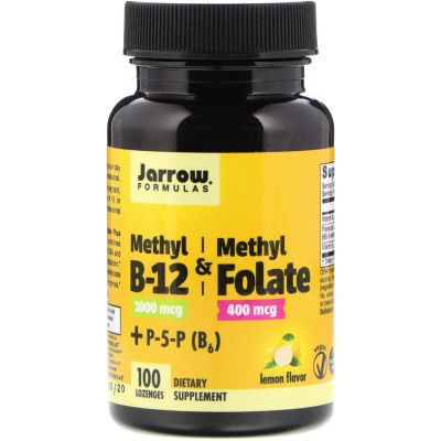 Jarrow Formulas Methyl B-12 & Folate 100 пастилок
