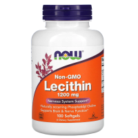 NOW Lecithin 1200 мг 100 гелевых капсул
