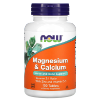 NOW Magnesium & Calcium 100 таблеток