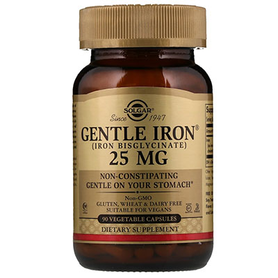 Solgar Gentle Iron 25 мг 90 вегетарианских капсул