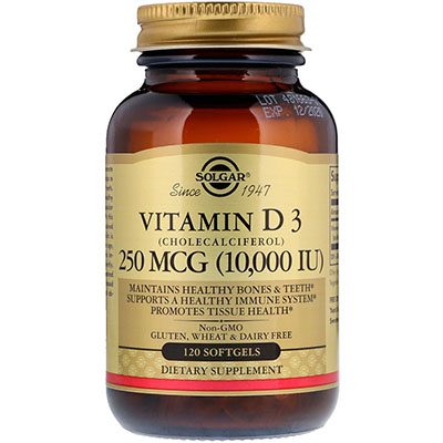 Solgar Vitamin D-3 10.000 МЕ 120 гелевых капсул
