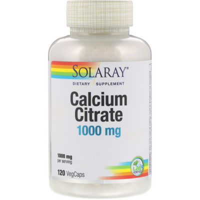 Solaray Calcium Citrate 1000 мг 120 вегетарианских капсул