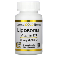 California Gold Nutrition Liposomal Vitamin D3 1000 МЕ 60 растительных капсул