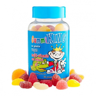 Gummi King Мультивитамины и минералы для детей 60 жевательных мармеладок